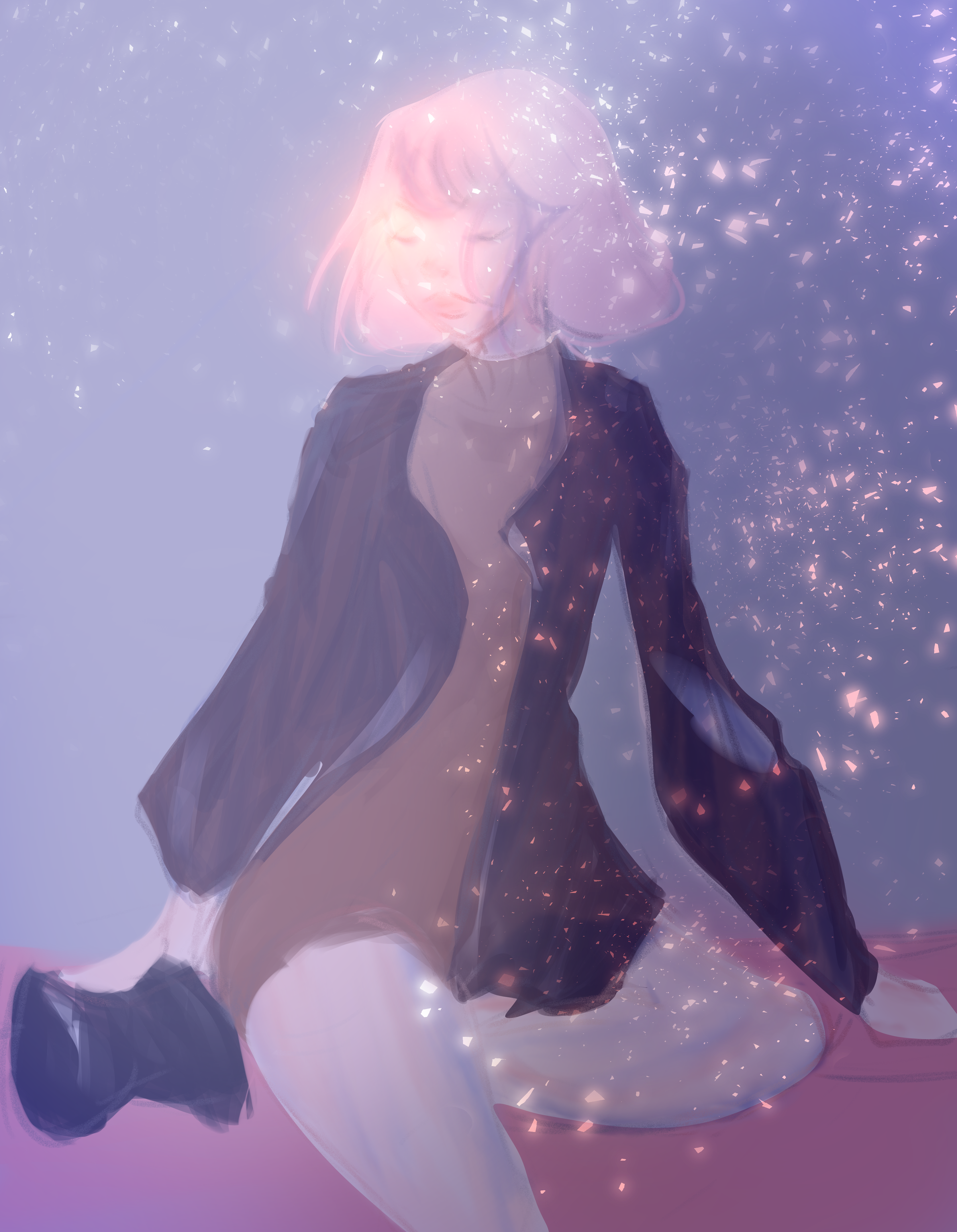 Girl under the moonlight